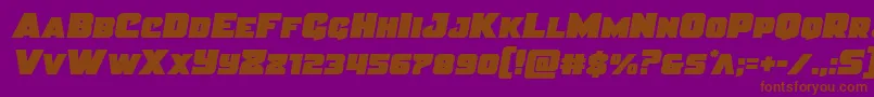 Justicesemital Font – Brown Fonts on Purple Background