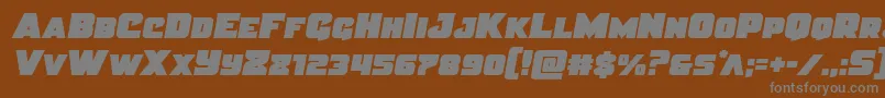 Justicesemital Font – Gray Fonts on Brown Background