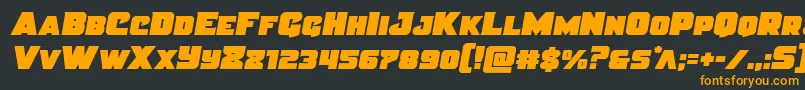 Justicesemital Font – Orange Fonts on Black Background