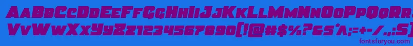 Justicesemital Font – Purple Fonts on Blue Background