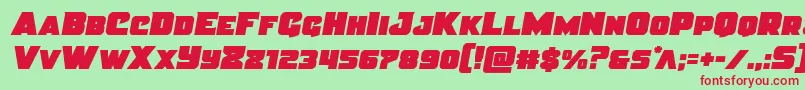 Justicesemital Font – Red Fonts on Green Background