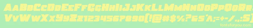 Justicesemital Font – Yellow Fonts on Green Background