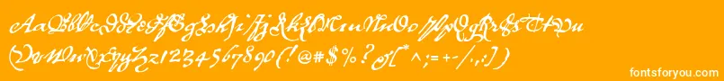P22royalist Font – White Fonts on Orange Background