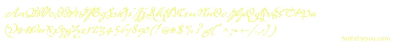 P22royalist-Schriftart – Gelbe Schriften