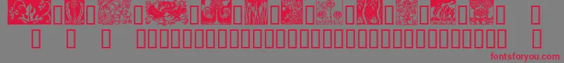 FlorissantA Font – Red Fonts on Gray Background