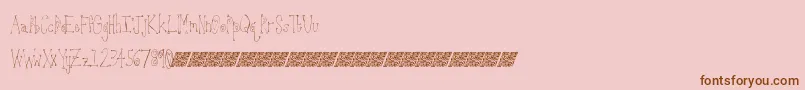 Strawberrylongcake Font – Brown Fonts on Pink Background