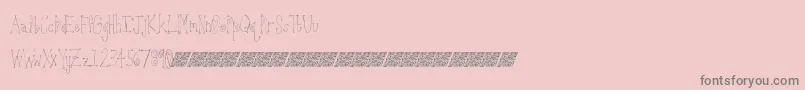 Strawberrylongcake-Schriftart – Graue Schriften auf rosa Hintergrund