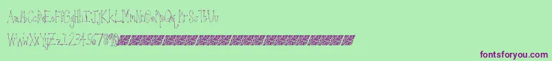 Strawberrylongcake Font – Purple Fonts on Green Background