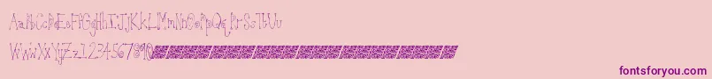 Strawberrylongcake Font – Purple Fonts on Pink Background