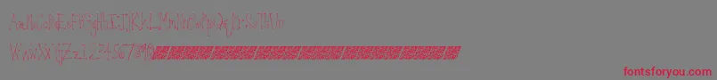 Strawberrylongcake-Schriftart – Rote Schriften auf grauem Hintergrund