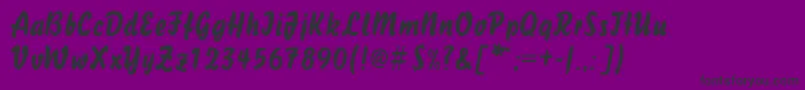 HandybrushRegular-Schriftart – Schwarze Schriften auf violettem Hintergrund