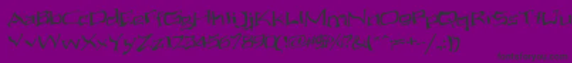 AliensAteMyMum Font – Black Fonts on Purple Background