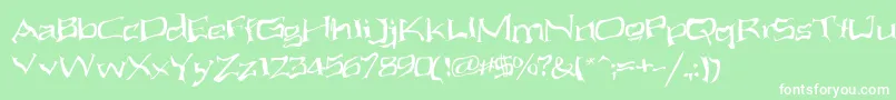 AliensAteMyMum Font – White Fonts on Green Background