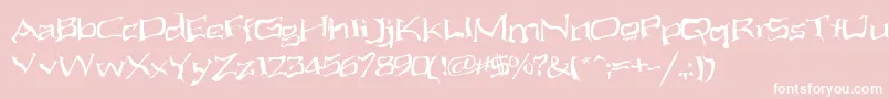 AliensAteMyMum Font – White Fonts on Pink Background