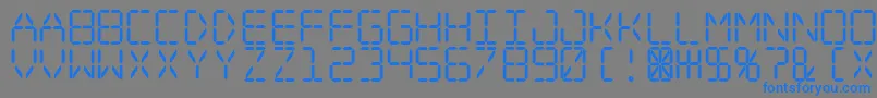 Digital ffy-Schriftart – Blaue Schriften auf grauem Hintergrund