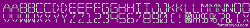 Digital ffy-fontti – vihreät fontit violetilla taustalla