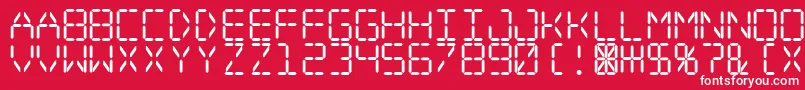 Digital ffy Font – White Fonts on Red Background