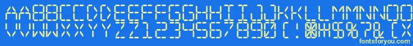 Digital ffy Font – Yellow Fonts on Blue Background