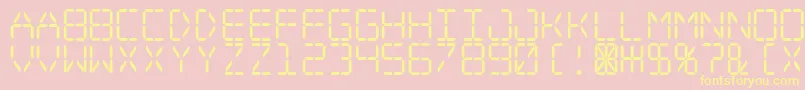 Police Digital ffy – polices jaunes sur fond rose