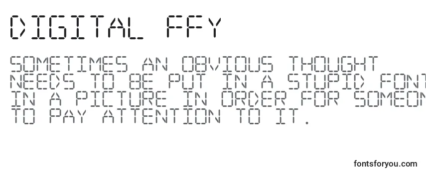 Обзор шрифта Digital ffy