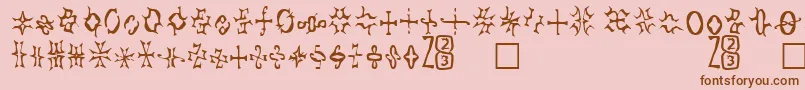 Zone23Foopy2 Font – Brown Fonts on Pink Background