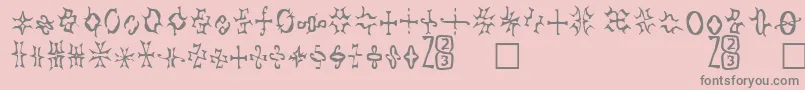 Zone23Foopy2 Font – Gray Fonts on Pink Background