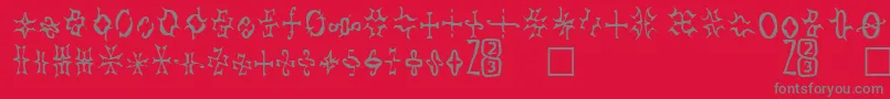 Zone23Foopy2 Font – Gray Fonts on Red Background