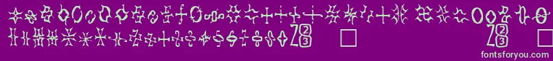 Zone23Foopy2 Font – Green Fonts on Purple Background