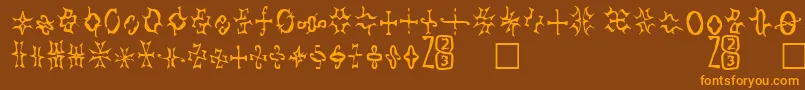 Zone23Foopy2 Font – Orange Fonts on Brown Background