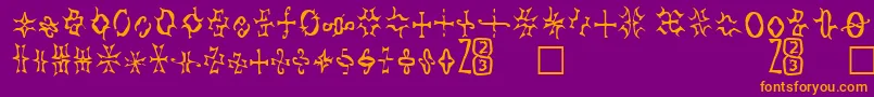 Zone23Foopy2 Font – Orange Fonts on Purple Background