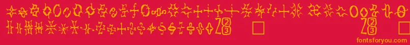 Zone23Foopy2 Font – Orange Fonts on Red Background