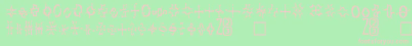 Zone23Foopy2 Font – Pink Fonts on Green Background