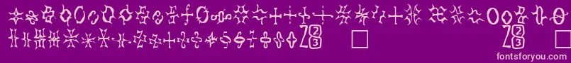 Zone23Foopy2 Font – Pink Fonts on Purple Background