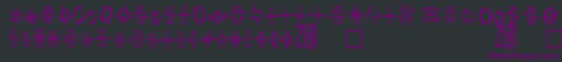 Zone23Foopy2 Font – Purple Fonts on Black Background