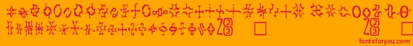Zone23Foopy2 Font – Red Fonts on Orange Background