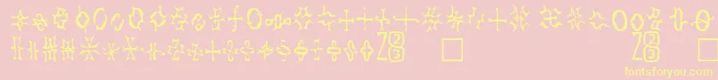 Zone23Foopy2 Font – Yellow Fonts on Pink Background