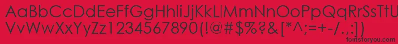 CenturyGothic Font – Black Fonts on Red Background