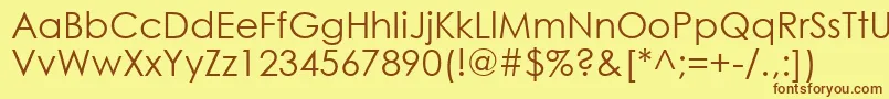 CenturyGothic Font – Brown Fonts on Yellow Background