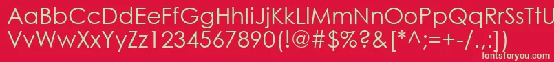 CenturyGothic Font – Green Fonts on Red Background