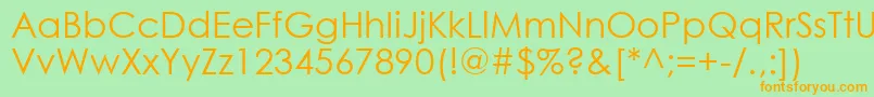CenturyGothic Font – Orange Fonts on Green Background