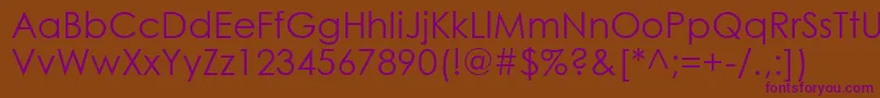 CenturyGothic Font – Purple Fonts on Brown Background