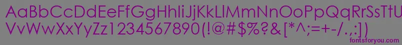 CenturyGothic Font – Purple Fonts on Gray Background