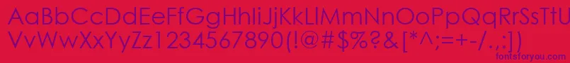 CenturyGothic Font – Purple Fonts on Red Background