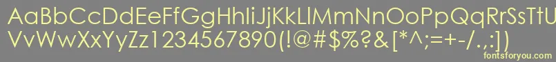 CenturyGothic Font – Yellow Fonts on Gray Background