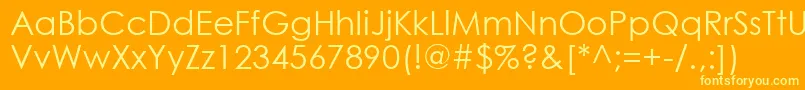 CenturyGothic Font – Yellow Fonts on Orange Background