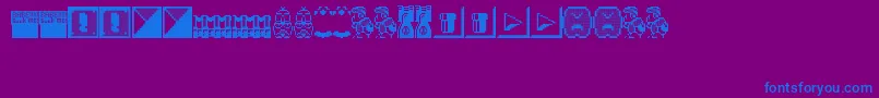 Wmb Font – Blue Fonts on Purple Background