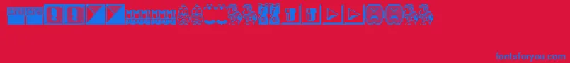 フォントWmb – 赤い背景に青い文字