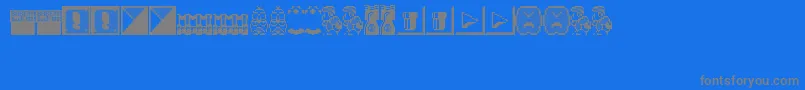 Wmb-fontti – harmaat kirjasimet sinisellä taustalla