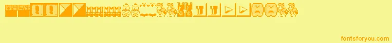 Wmb Font – Orange Fonts on Yellow Background