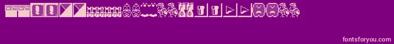 fuente Wmb – Fuentes Rosadas Sobre Fondo Morado